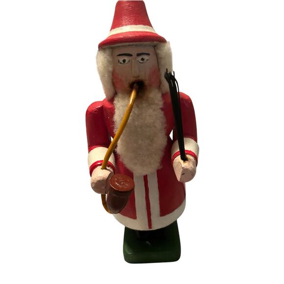 Unbranded Other - GUC Vintage Wooden Santa Smoker Incense Burner 9" Tall Christmas Holidays